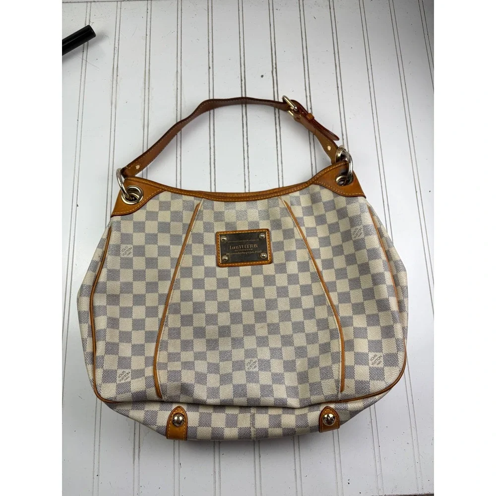 Louis Vuitton Vintage Damier Azur Canvas Hobo Galliera PM Shoulder Bag $1600